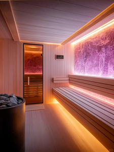 Sauna de infrarrojos secos de cedro rojo para 2 personas, ecológica, para uso doméstico en casa de campo/gimnasio/villa, para terapia. - Product Image 5