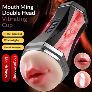 2 in 1 自動男性用オナニーポンプ、取り外し可能なモード、ポケットサイズ、Mサイズの女性器型 - Product Image 2