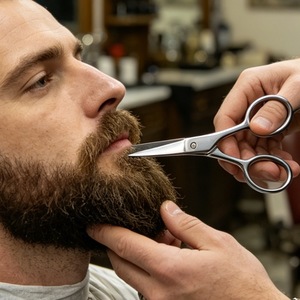 Tijeras de precisión para cejas de acero inoxidable, recortador todo en uno para el aseo diario de cejas, nariz y barba. - Product Image 3