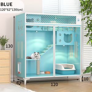 เตียงไม้เนื้อแข็งสุดหรู บ้านไม้สำหรับสัตว์เลี้ยง วิลล่าในร่ม - Product Image 3