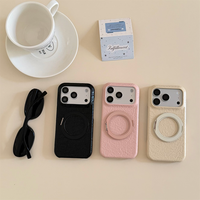 Coque de téléphone vintage simple et souple effet bulle froissée pour iPhone 18 Pro Max 17 16 15 14 avec support anneau rotatif à 360 degrés et protection intégrale