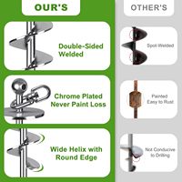 Ancrage de sol robuste pour laisse de chien, pivotant à 360°, en acier allié, spirale de 15 pouces, pour jardin et camping