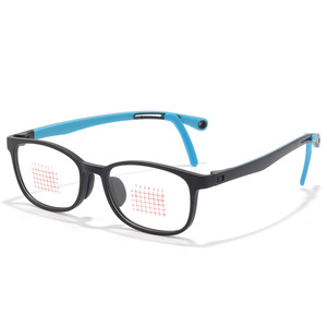 Monture de lunettes rectangulaire en résine pour enfants, taille moyenne, en silicone réglable avec crochets d'oreille, pour myopie, modèle 5803 - Product Image 1