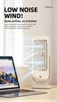 Ventilateur de bureau personnel mini tour, double structure de ventilateurs, 3 vitesses réglables, rotation multi-angles, faible bruit, ventilateur de table rafraîchissant, vente en gros