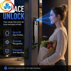 Cerradura Inteligente para Puerta 2026, Cerradura Digital con Huella Dactilar, WiFi, Nube, Tuya, con Cámara para el Hogar - Product Image 5