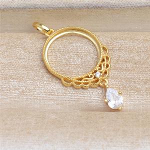 Composant de bijoux vide pour boucles d'oreilles rétro à pampilles, en argent S925, avec plateau Mabei pour perle de 14,6 mm - Product Image 2