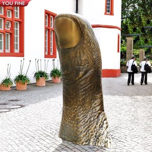 YOUFINE Grande Statua del Pollice in Bronzo, <span class=keywords><strong>Arte</strong></span> Astratta Surreale Moderna per Decorazione di Piazze e Spazi Pubblici - Product Image 1
