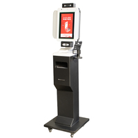 Scanner de lecteur de passeport/carte d'identité d'immigration hall d'hôtel commercial auto chek dans la machine de kiosque de paiement par carte avec scanner d'iris