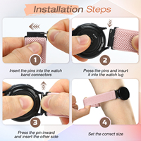 Bracelets de montre ajustables et extensibles de 20 mm (unisexe), bracelet de montre de 20 mm pour bras/cheville/triceps pour montre connectée / montre universelle