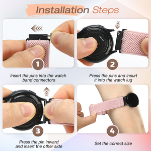 Bracelets de montre ajustables et extensibles de 20 mm (unisexe), bracelet de montre de 20 mm pour bras/cheville/triceps pour montre connectée / montre universelle - Product Image 4
