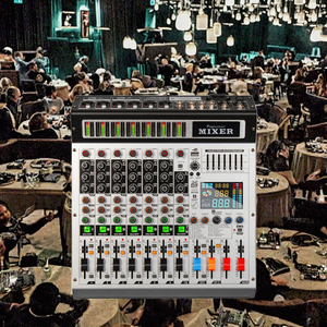 Debra TX-8 Professioneller <span class=keywords><strong>Audio</strong></span>-Mixer 8-Kanal Digitales Musik-Mischpult Acryl-Material XLR-Ausgänge 99 Eingebaute Halleffekte <span class=keywords><strong>2</strong></span> - Product Image 3