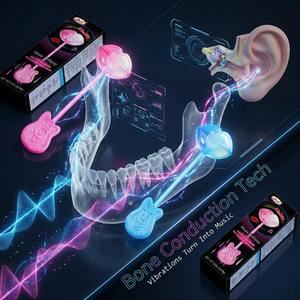 Sucettes musicales fantaisie en vrac, saveur fruitée, avec technologie de conduction osseuse, saveurs et designs assortis - Product Image 1