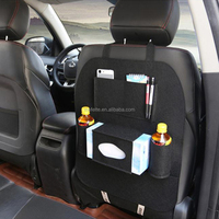 Personnalisation acceptée boîte pliable siège arrière avec plateau voiture feutre organisateur stockage