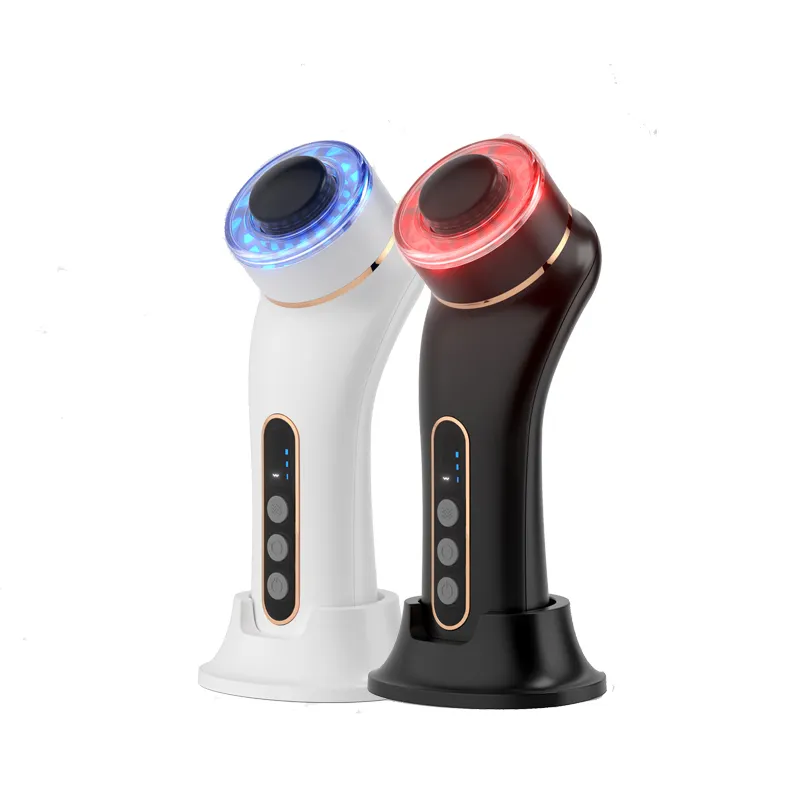 6 in 1 Facial Beauty Device, Massage Gun /LED Light Therapy /Hot & Cold Compress /Microcurrent /Cleansing all in one for Facial