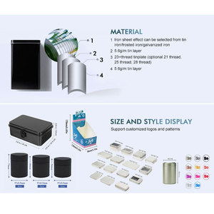 Nouvelles boîtes rondes en métal vides pour le thé, avec insert en plastique de qualité alimentaire, couvercles à visser résistants aux enfants, pour l'emballage de fleurs séchées - Product Image 6