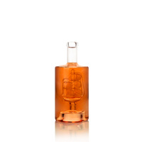 Mini petit crâne Super silex bouchon à vis vin Vodka whisky mat noir liqueur bouteille givrée 750ml carré Unique verre avec bouchon