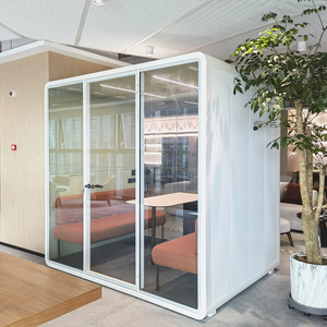 Cabine de réunion insonorisée portable pour bureau, avec éclairage LED et prise de courant, pour environnements de travail ouverts - Product Image 5
