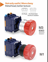 25A SA1 1NO 1NC interruttore di connessione veloce Plug-in pulsante di arresto di emergenza struttura elettronica in alluminio Max 24V IP67/IP65