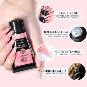 BORN PRETTY Gel Constructor de <span class=keywords><strong>Uñas</strong></span> de Poligel Duro de 30ml, Transparente y Rosa, <span class=keywords><strong>con</strong></span> Logo Personalizado, Gel Híbrido para Extensión de <span class=keywords><strong>Uñas</strong></span> Acrílicas en Tubo - Product Image 4