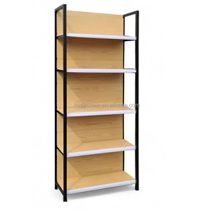 Biểu Tượng Tùy Chỉnh Bền Hai Mặt Hiển Thị Kệ Hiện Đại Nhiệm Vụ Ánh Sáng Bằng Gỗ Kệ Sách Để Bán Siêu Thị Giá Gỗ Trang Trí - Product Image 1