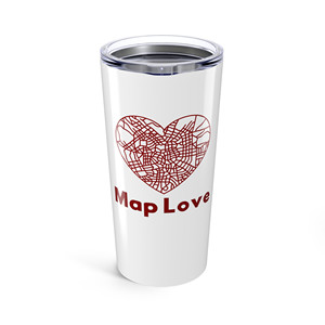 Cartografia Map Love 20oz Tumbler cartografia GIS ispirato Drinkware avventura & viaggio - Product Image 2