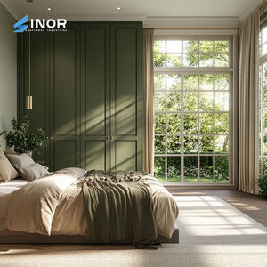 Waterproof <b>Floating</b> Wooden Wardrobe Wall Mounted Solid Wood <b>Frame</b> Space Saving Storage for Small Bedroom Space - Product Image 3