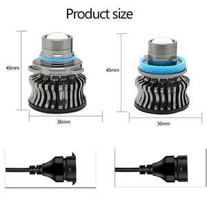 Autodragons - Juego de 2 Faros Delanteros LED H7 H11 9005 HB3 9006 con Lente Láser para Automóvil, Antiniebla, Proyector LED - Product Image 6