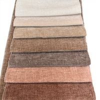 Tissu d'ameublement 100% polyester multicolore économique en microfibre velours chenille de poids moyen pour canapé