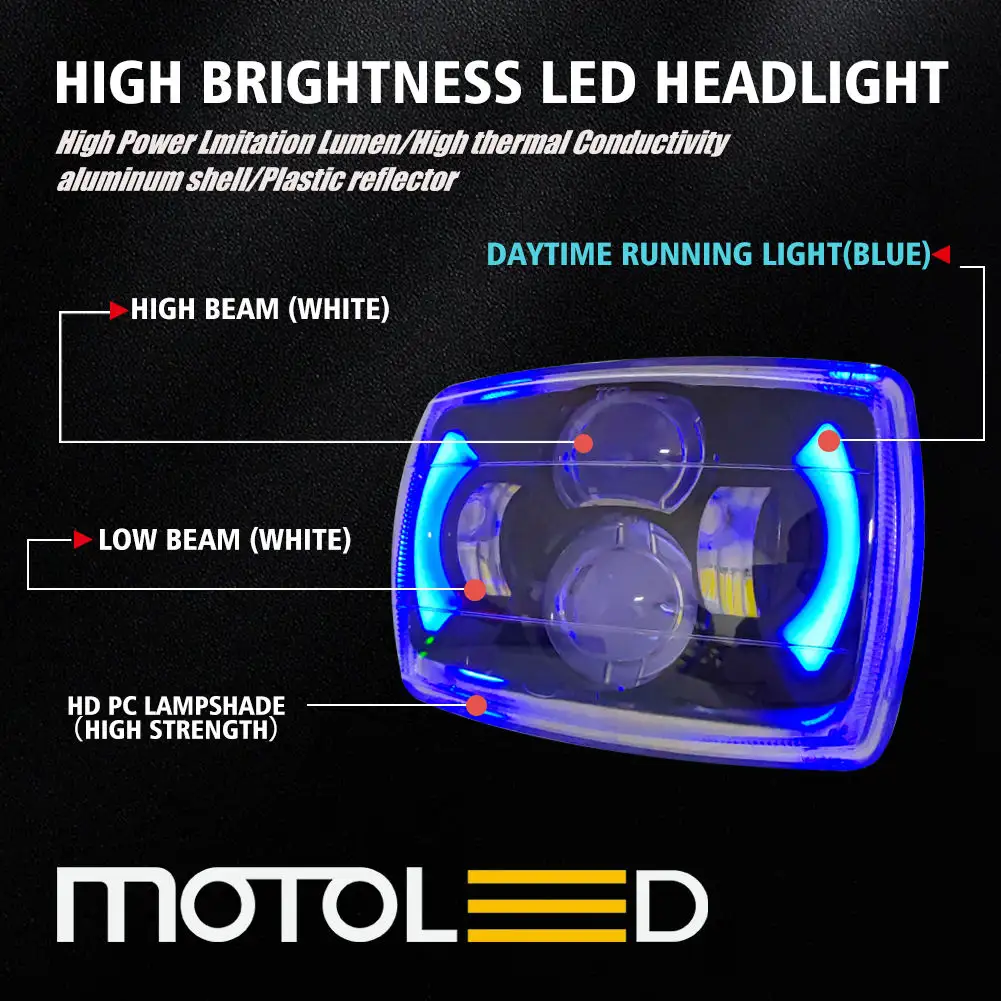 CD70 CJ125 2 In 1 HD PC Lampshade IP67 High Brightness Motorcycle Headlight with DRL
