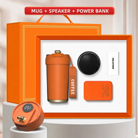 Coffret cadeau d'entreprise haut de gamme Mug + haut-parleur Bluetooth + batterie externe Logo personnalisé Articles de réunion Coffret cadeau d'affaires de luxe