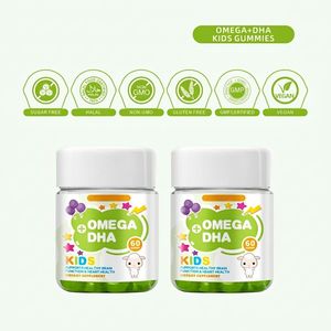 HDK Omega + DHA Gummy OEM ODM Supplément personnalisé pour la santé du <span class=keywords><strong>cerveau</strong></span> et du cœur avec huile de poisson et vitamine D3 - Product Image 6