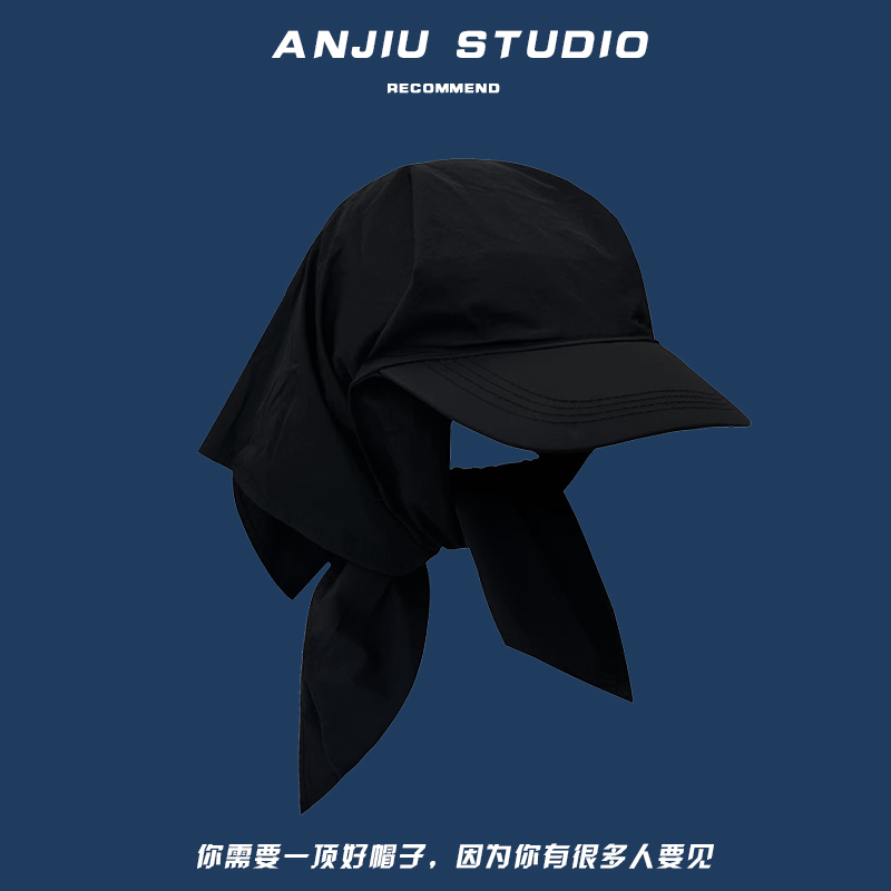 Nero [cappello foulard in tinta unita]