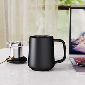 DHPO Logo personnalisé Portable 500ml <span class=keywords><strong>tasse</strong></span> en porcelaine <span class=keywords><strong>avec</strong></span> infuseur à thé <span class=keywords><strong>tasse</strong></span> à thé au lait noir classe en céramique en acier inoxydable - Product Image 2