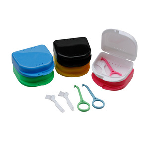 Dental Retainer and Aligner <b>Remover</b> Brush Denture Case and Storage <b>Box</b> Full Mouth Tray for Cleaning & Filling Teeth - Product Image 1