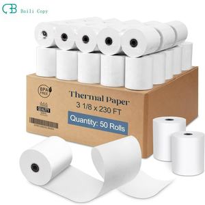 Rollos de Papel Térmico de 80 mm al por Mayor, 50 Rollos por Paquete, Libres de BPA, Imprime Suavemente <span class=keywords><strong>Sin</strong></span> Atascos, Aptos para Cajeros Automáticos/Terminales Punto de Venta - Product Image 1