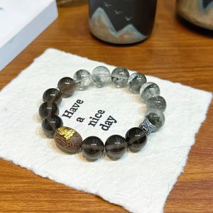 Atacado Natural Feng Shui Cura Fantasma Verde com Chá Cristal Polido Unisex Pulseira Presentes do Negócio - Product Image 2