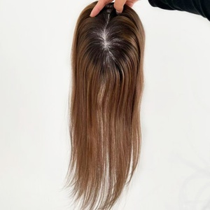 Pelucas de Cabello Natural para Mujer, para Cabello Fino, Tupé Femenino, Color Natural, 130% de Densidad - Product Image 1