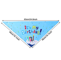 Ensemble de bandana pour chien, jouet, gâteau, chapeau, écharpe, drapeau, fournitures pour fête d'anniversaire, ballon avec accessoires mignons pour animaux de compagnie
