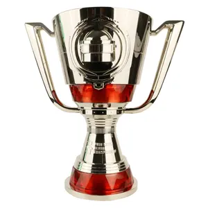 New Idea Design Customized Metal Trophy Cups Awards With Metal Soccer Football Aluminium Engraved Trophies