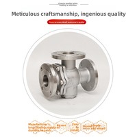 Vanne à boisseau sphérique à bride en acier inoxydable OEM fournie par le fabricant, type T, à flotteur, DN65, modèle Q45F pour l'eau