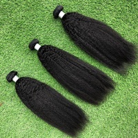 Cheveux humains vierges naturels Sunny Grace, cheveux brésiliens lisses crépus pour les belles femmes noires