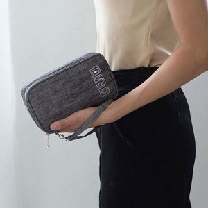 Bolsa de Almacenamiento Portátil para Cables de Datos, Bolsa de Viaje para Auriculares, Bolsa Organizadora Resistente de Oxford 300D para Cargadores de Celulares - Product Image 3