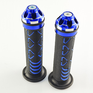 Qiangye <b>Motorcycle</b> Handlebar <b>Grips</b> Black Blue Aluminum Alloy Anti Slip Rubber For Bike Handlebar Accessories - Product Image 3