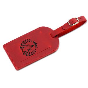 Étiquette de bagage personnalisée en cuir de vachette, moderne, portable, légère et souple, accessoire de voyage anti-perte, porte-cartes pour billet de vol/bordereau, cadeau - Product Image 1