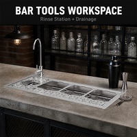 Lave-tasses commercial haute pression, rince-verres automatique en acier inoxydable 304, accessoire pour évier de cuisine, nettoyeur de biberons