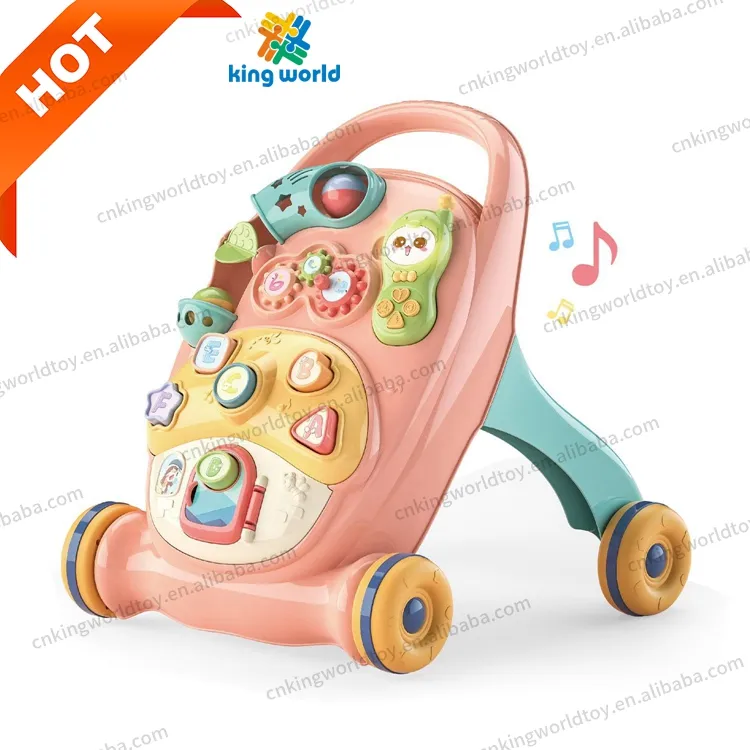 Großhandel pädagogischer Kleinkind-Rollball Mobiltelefon Musik-Schubspielzeug Baby-Lern-Wandler