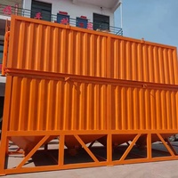 Silo per Esportazione, Impianto di Miscelazione e Dosaggio per Malte Secche, Silo di Stoccaggio Cemento a Doppio Strato, Contenitore 40GP, Silo Orizzontale Portatile