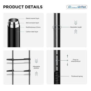 Giá để đồ nhà bếp YIJIALE 2 tầng, không cần khoan, có thể mở rộng, bằng kim loại thép, dùng được cho phòng ngủ, phòng tắm, để đồ chơi - Product Image 6