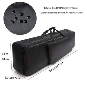 Sac de transport pour clavier 88 touches BSCI Factory, avec bretelles réglables et portables (NE PAS CONVIENT À TOUS LES CLAVIARDS 88 TOUCHES) 52 x 12 x 6 pouces - Product Image 4