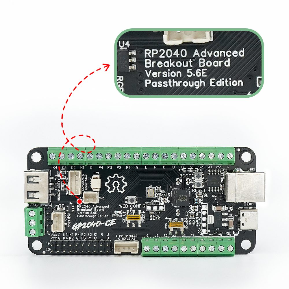 V5.6E RP2040 Advanced Breakout USB Passthrough PICO Fighting Board
